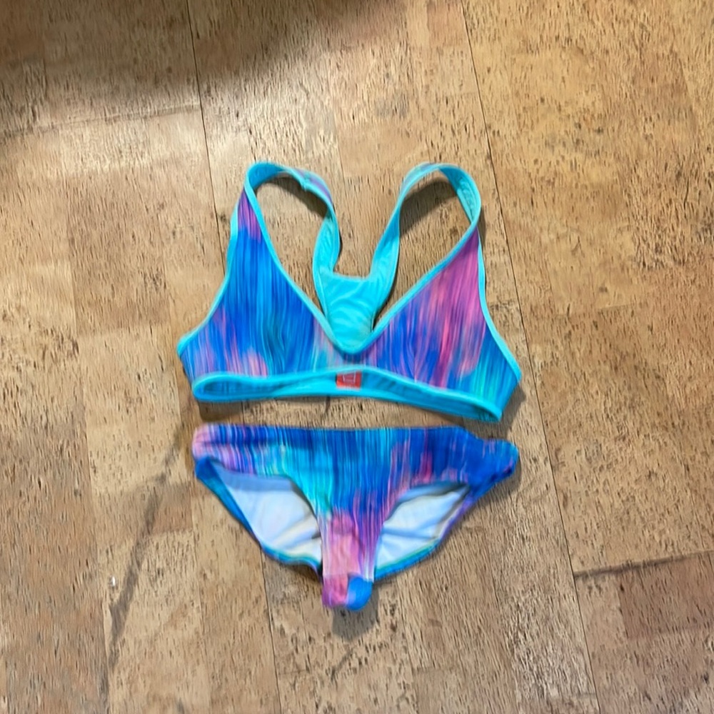 B swim multicolored bathing suit
